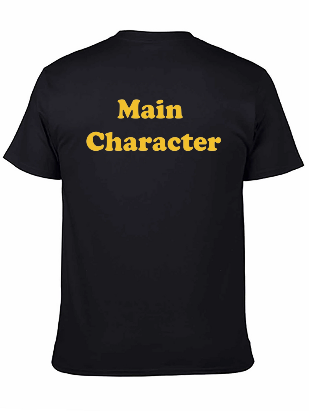 Main Character Black Cotton Graphic Tee
