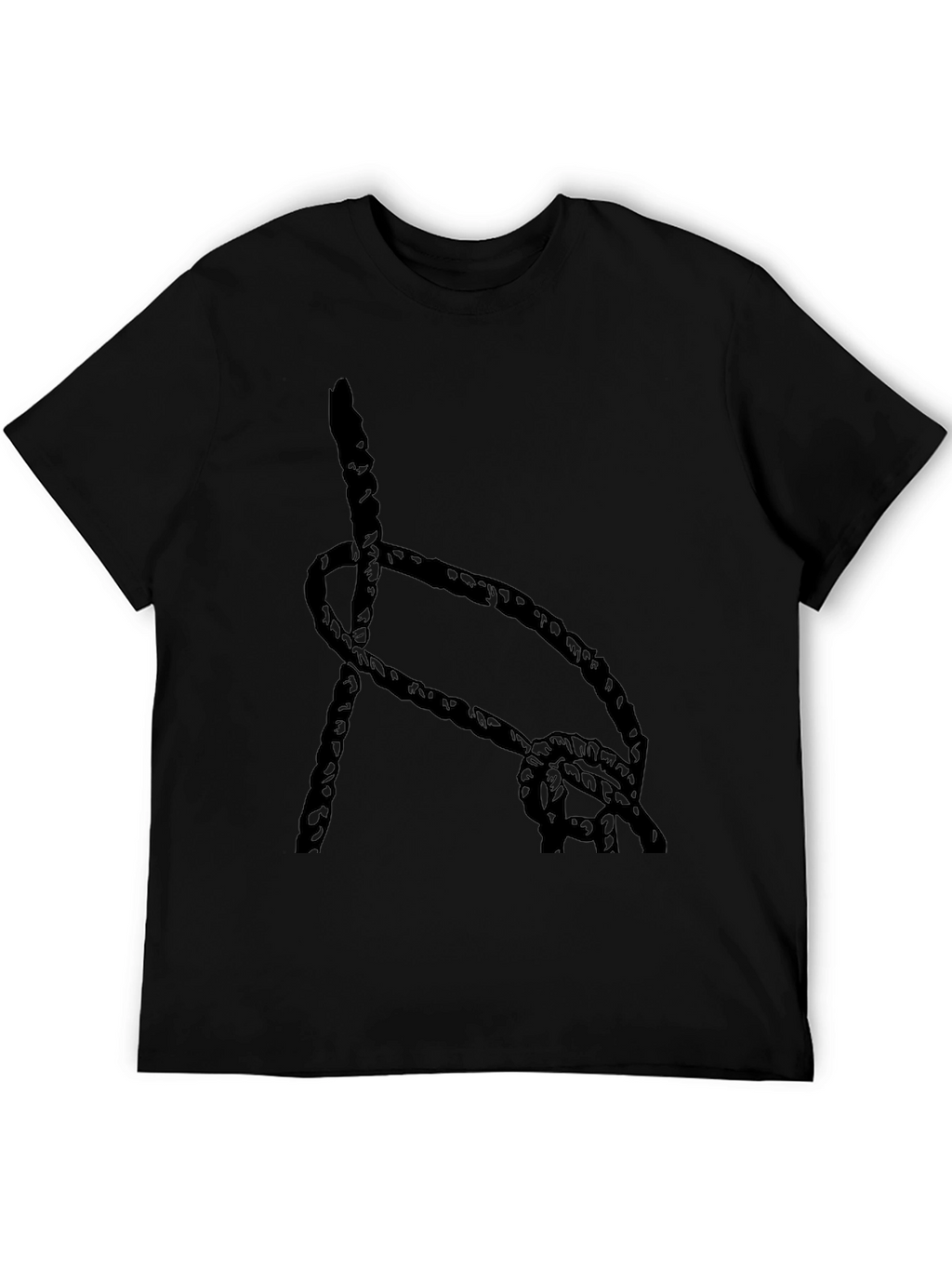 Black Rope Knot Graphic T-Shirt