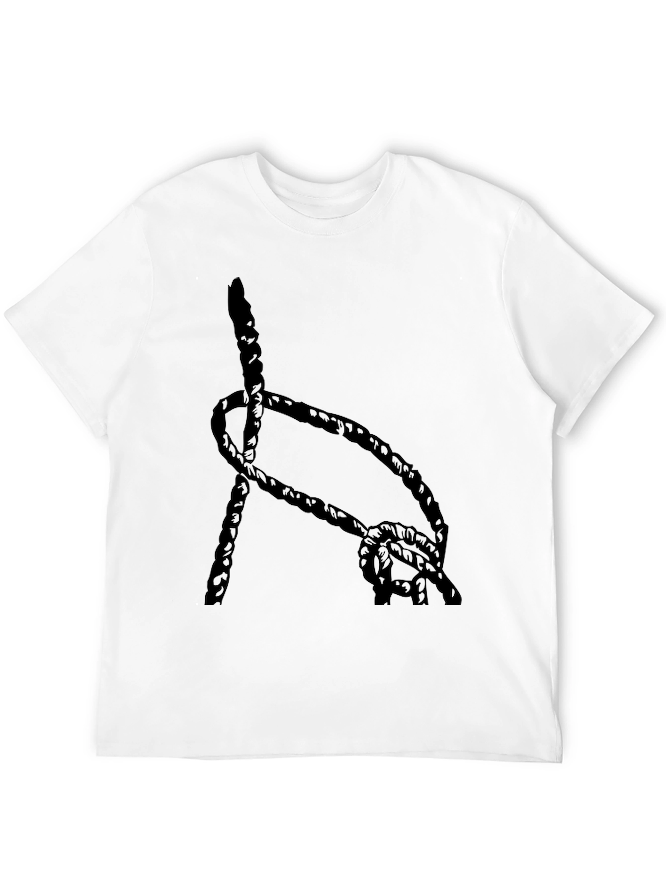 Black Rope Knot Graphic T-Shirt