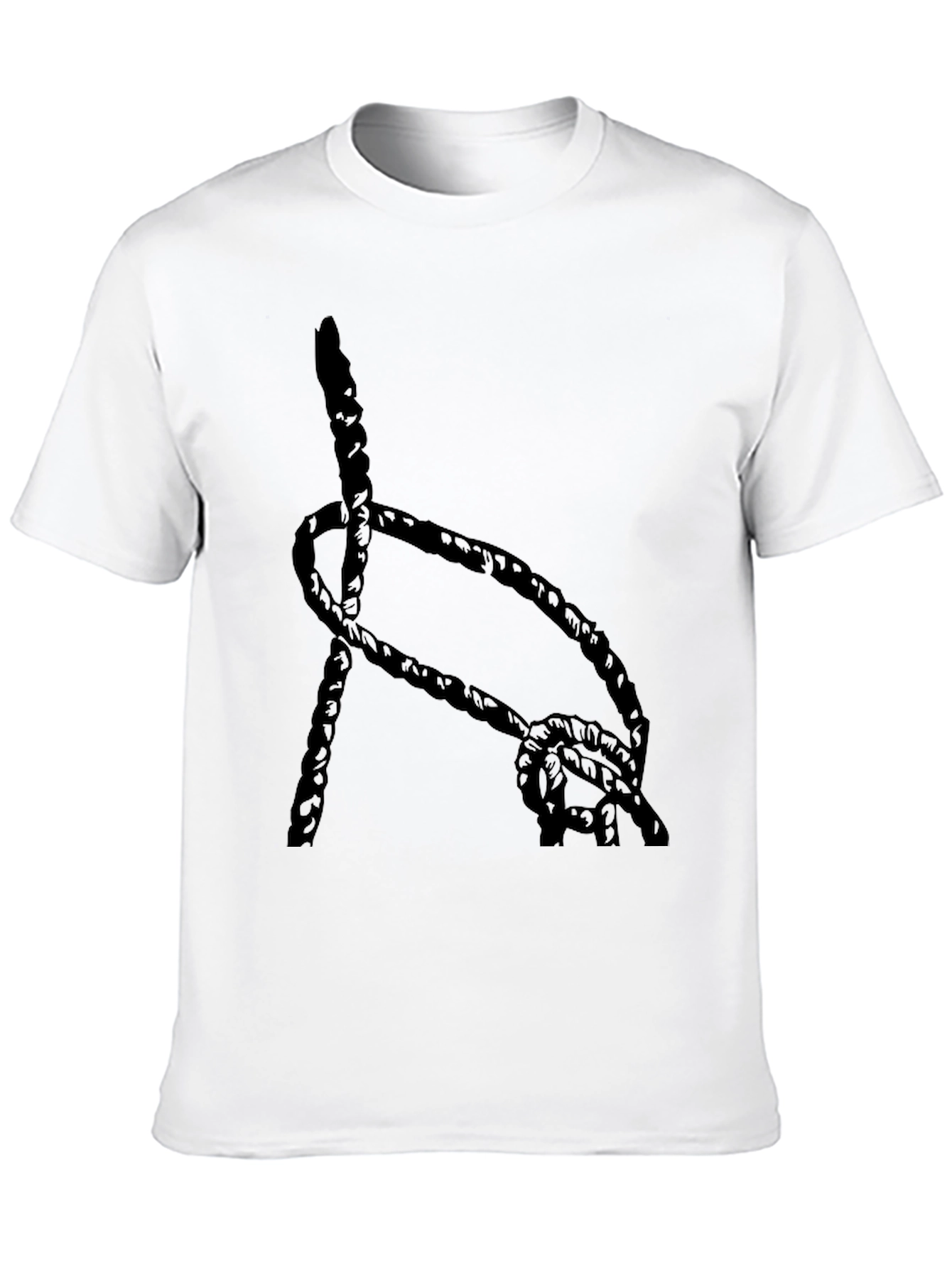 Black Rope Knot Graphic T-Shirt