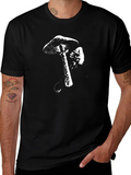 Black Mushroom Graphic Tee
