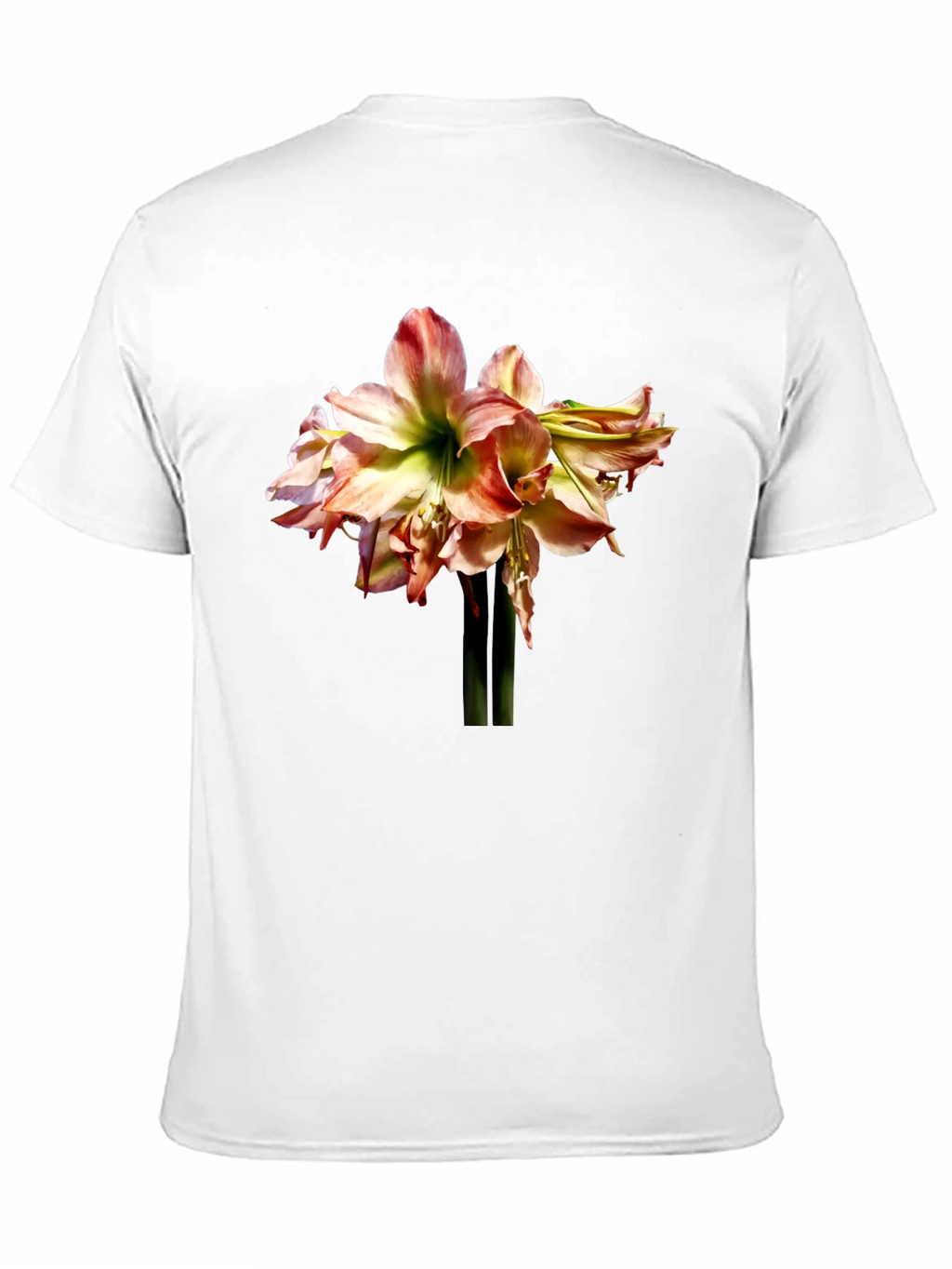 Floral Amaryllis Graphic Tee - Black Unisex Shirt