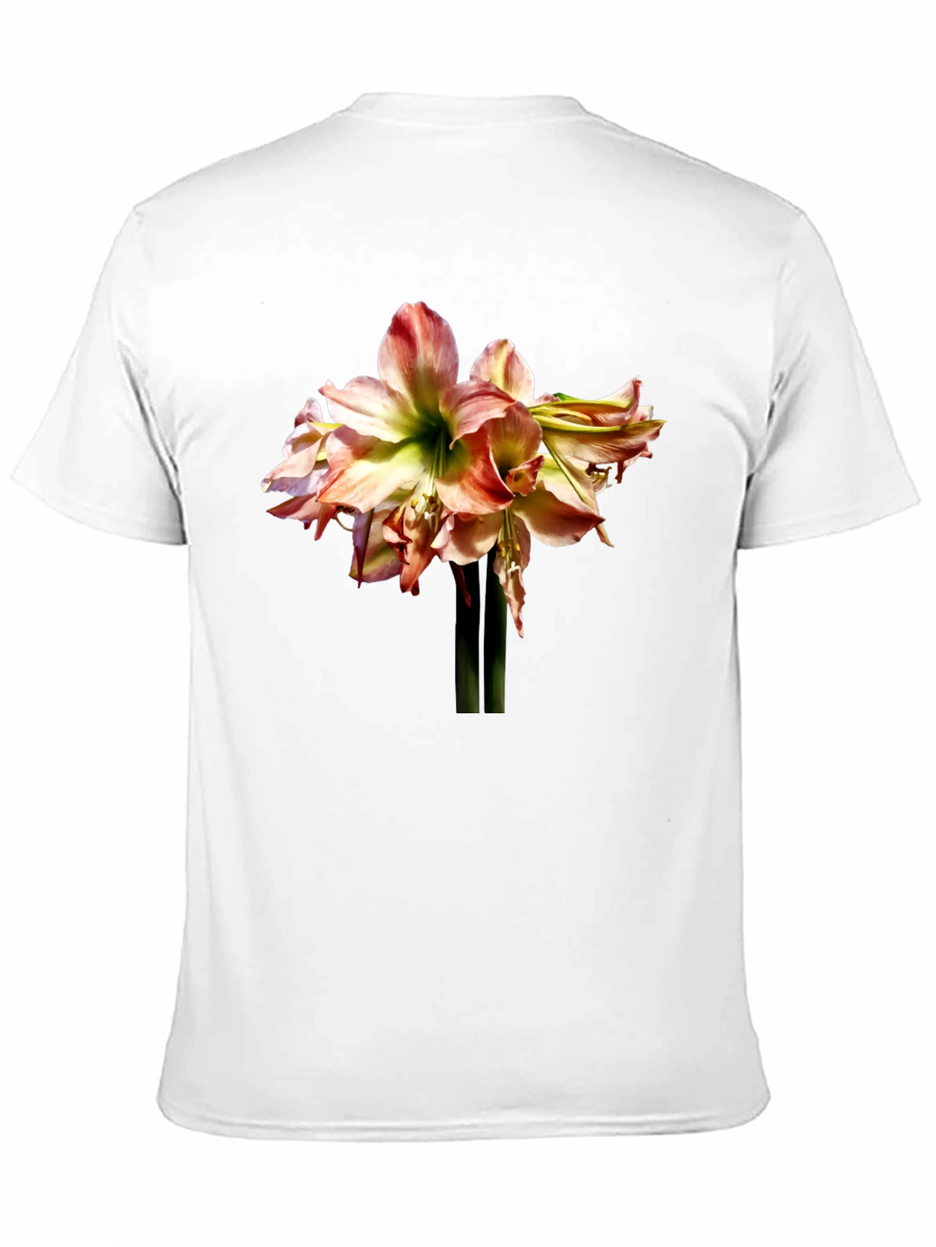 Floral Amaryllis Graphic Tee - Black Unisex Shirt