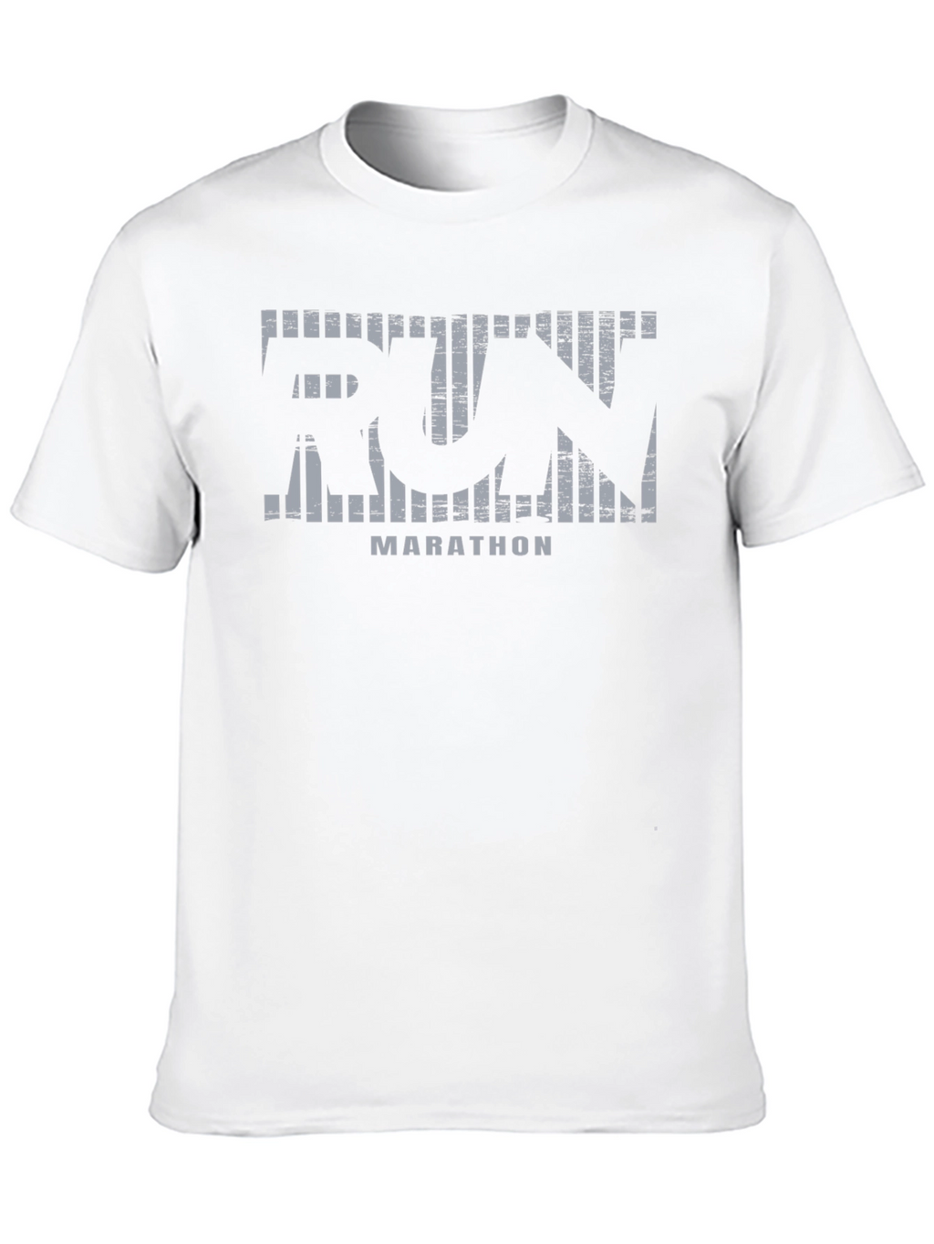 Mens Black Run Marathon Graphic T-Shirt