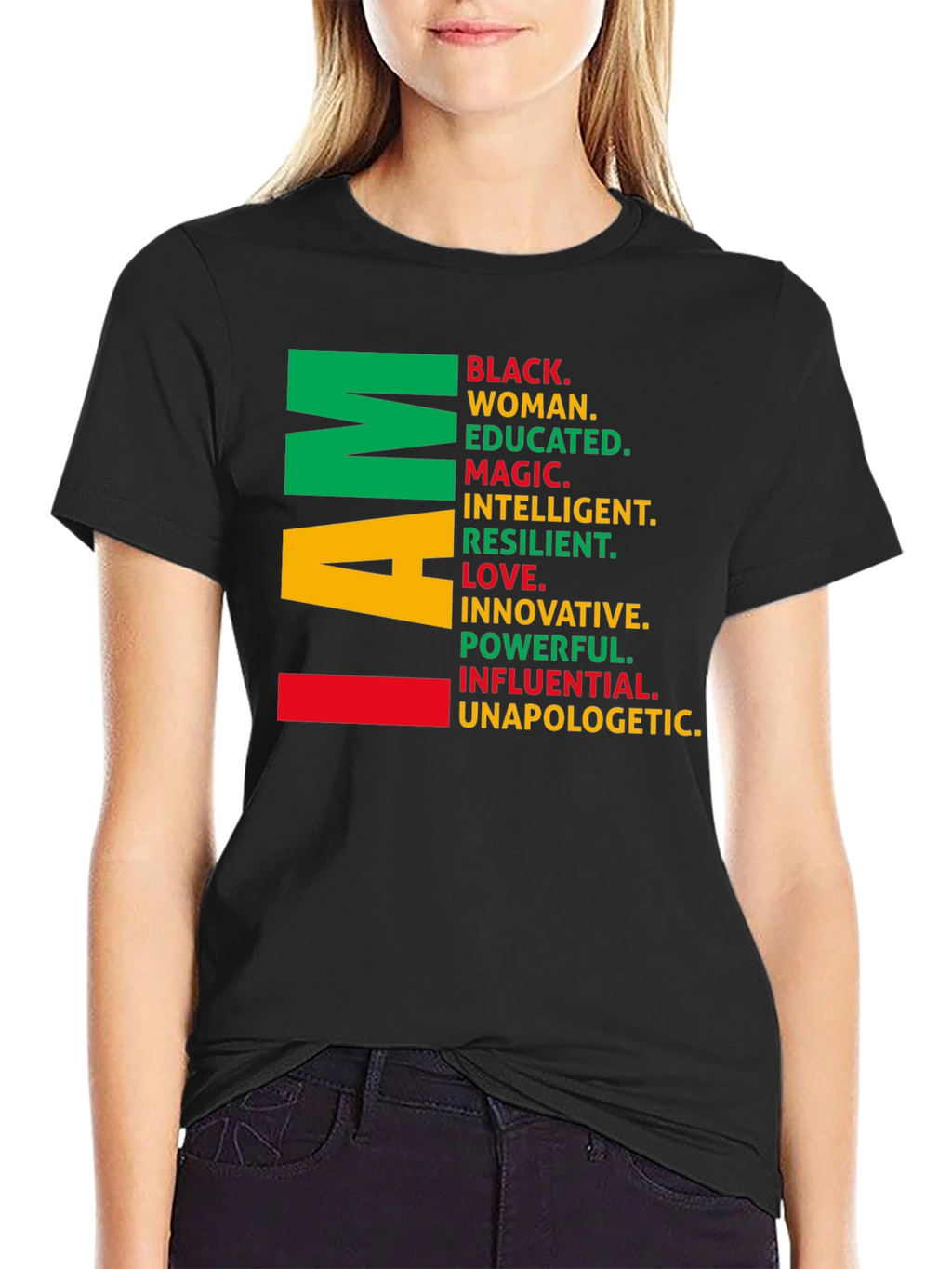 I Am Black Woman T-Shirt - Empowering Graphic Tee