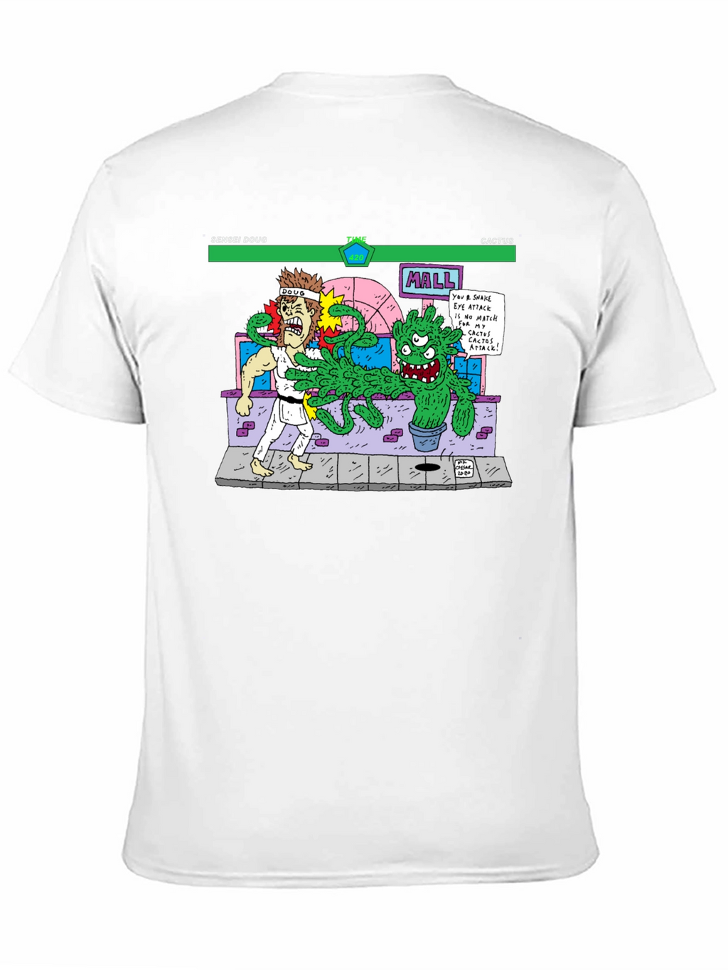 Sensei Doug Vs Cactus Black T-Shirt