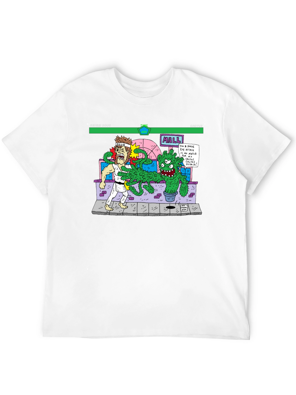 Sensei Doug Vs Cactus Black T-Shirt