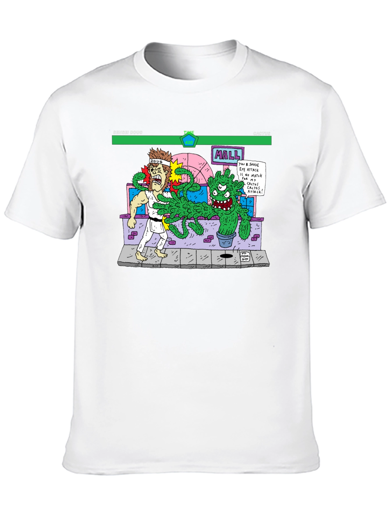 Sensei Doug Vs Cactus Black T-Shirt