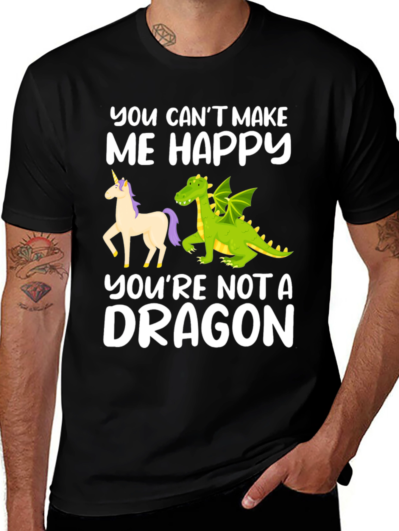 Funny Dragon Graphic T-Shirt