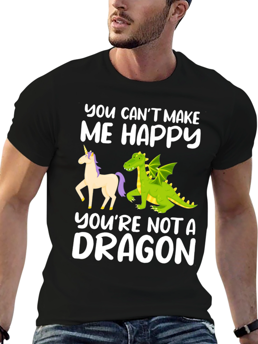 Funny Dragon Graphic T-Shirt