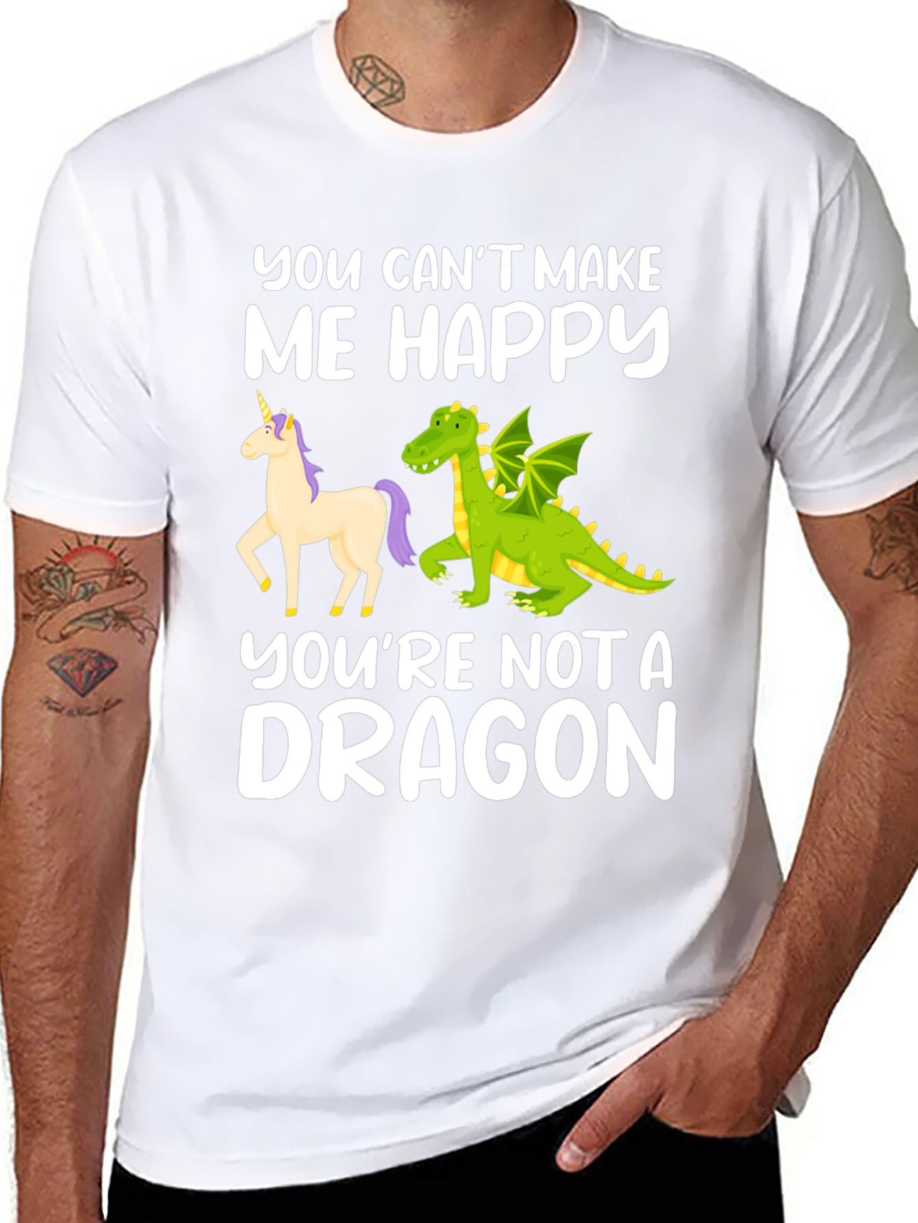 Funny Dragon Graphic T-Shirt