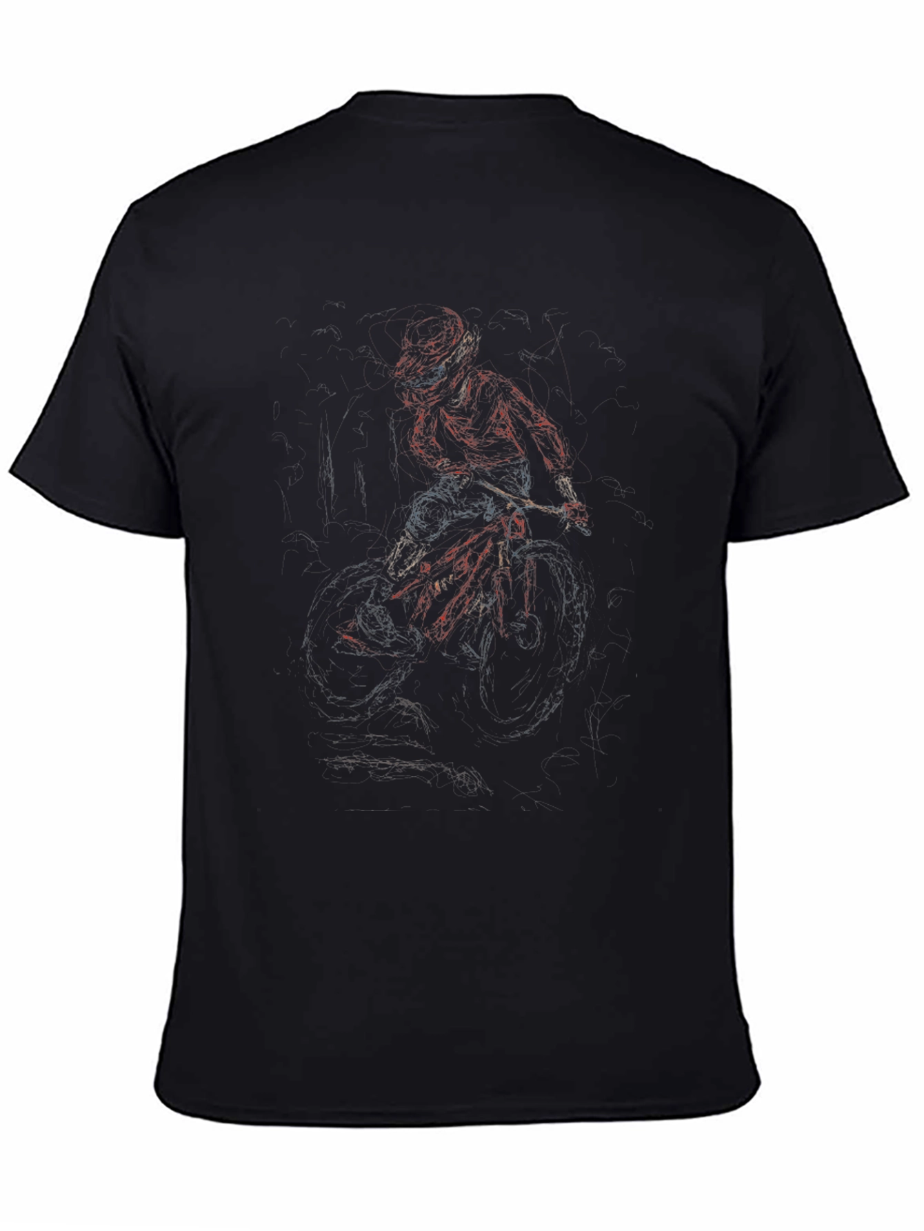 Edgy Graphic Tee - Red & Black Rider Design