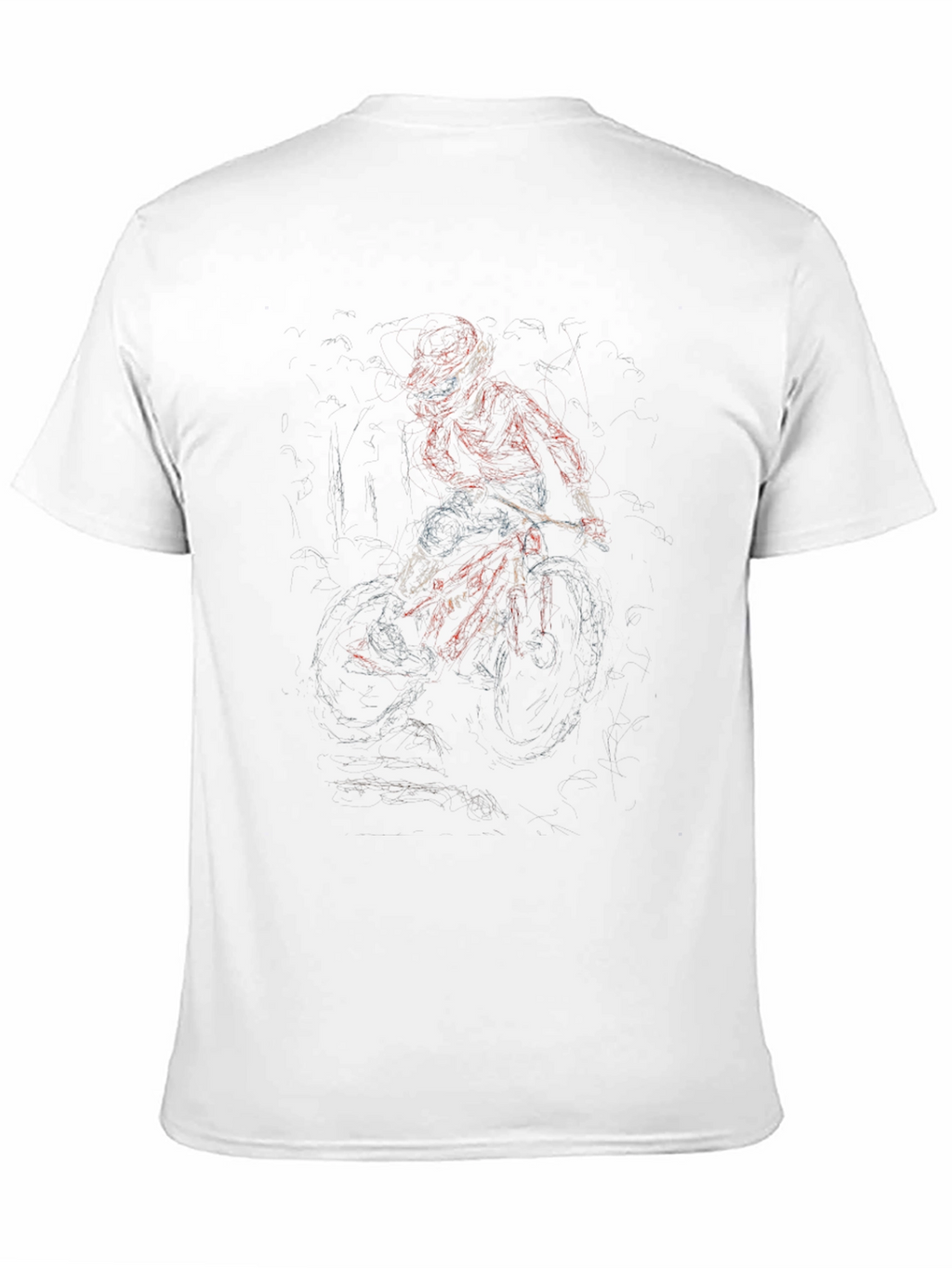 Edgy Graphic Tee - Red & Black Rider Design