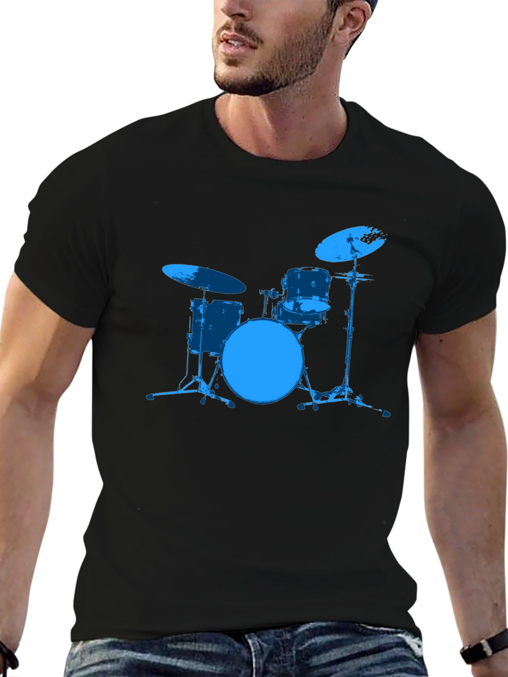 Drum Kit Graphic Tee - Musician Style