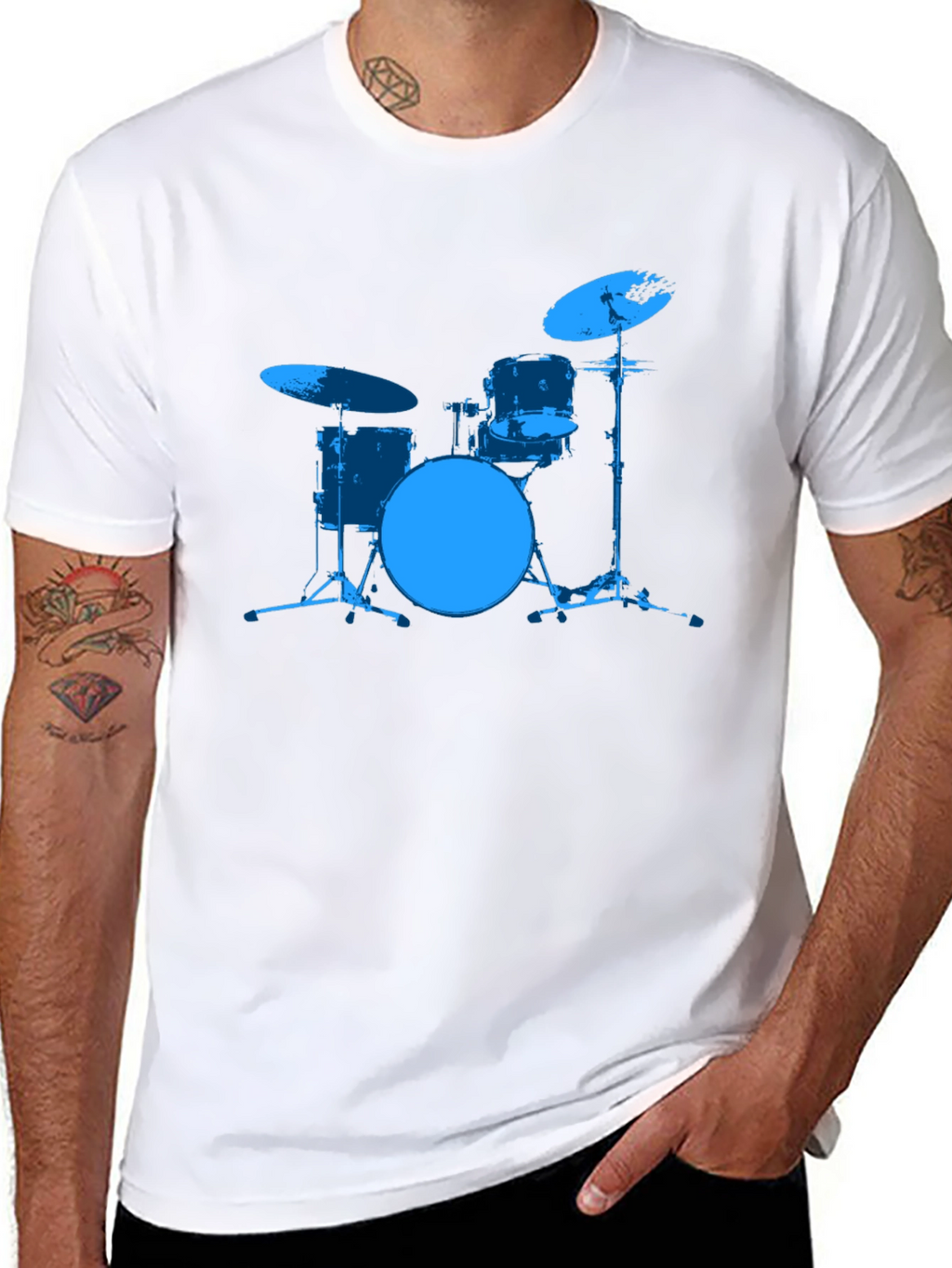 Drum Kit Graphic Tee - Musician Style