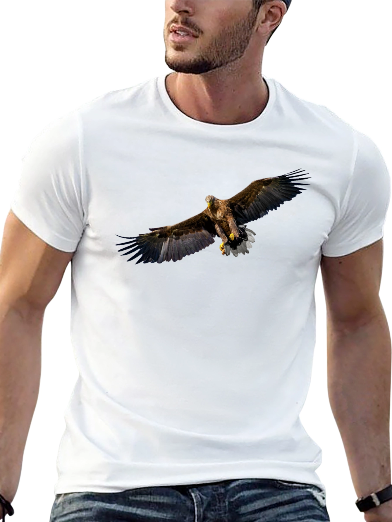 Black Eagle Graphic Tee - Mens Casual Shirt