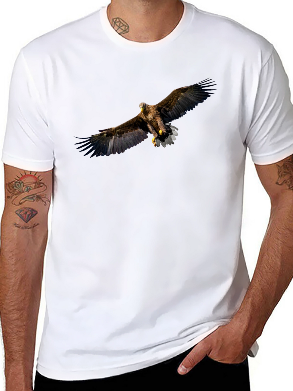 Black Eagle Graphic Tee - Mens Casual Shirt