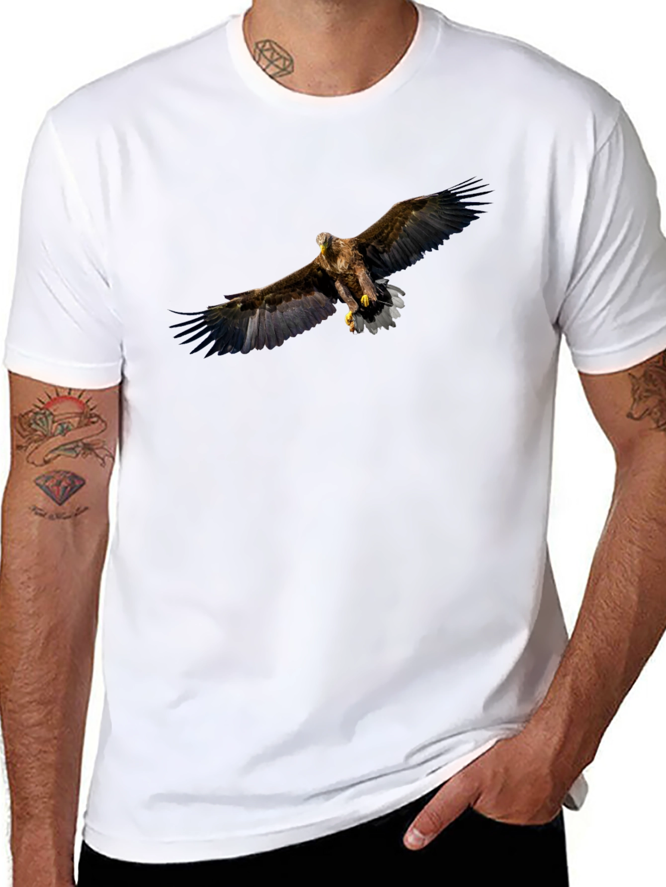 Black Eagle Graphic Tee - Mens Casual Shirt