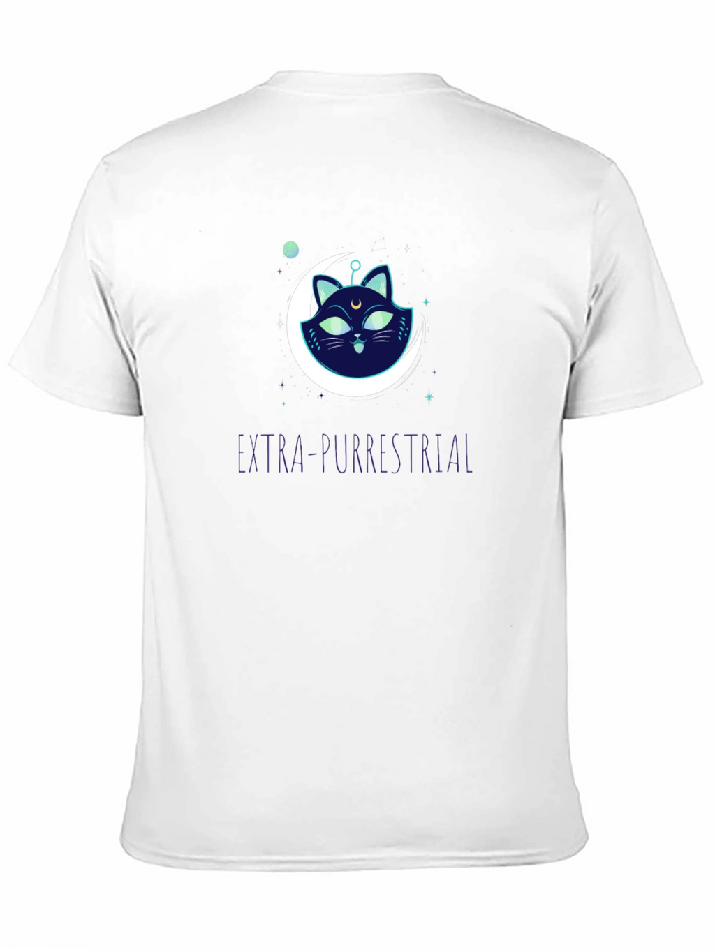 Extra-Purrestrial Cat Graphic T-Shirt