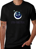 Extra-Purrestrial Cat Graphic T-Shirt