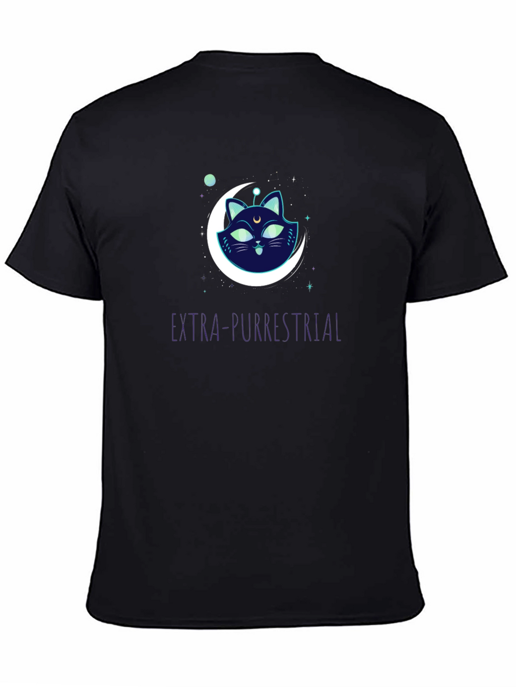 Extra-Purrestrial Cat Graphic T-Shirt