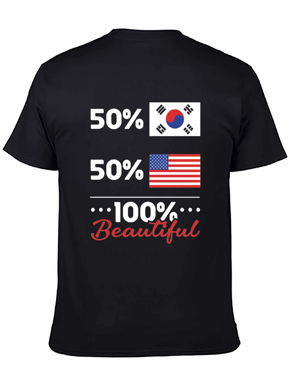 Funny USA Korean Flag 100% Beautiful T-Shirt