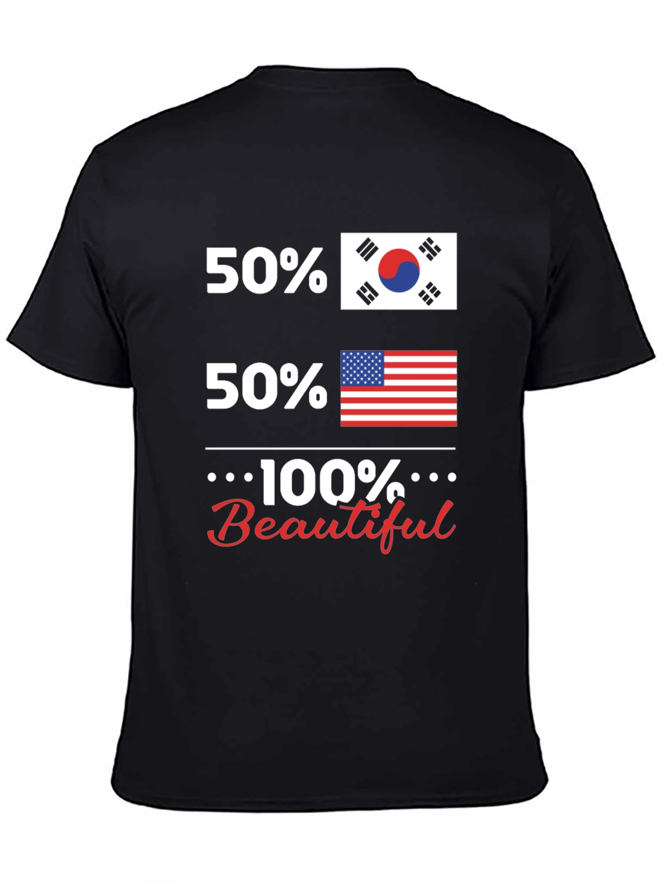 Funny USA Korean Flag 100% Beautiful T-Shirt