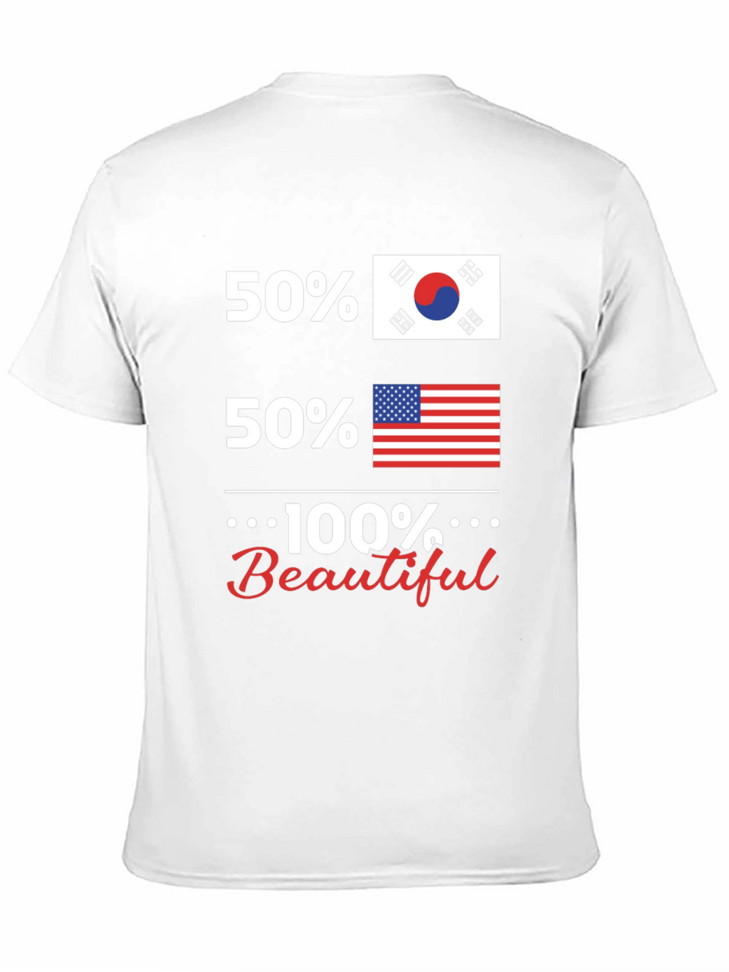 Funny USA Korean Flag 100% Beautiful T-Shirt