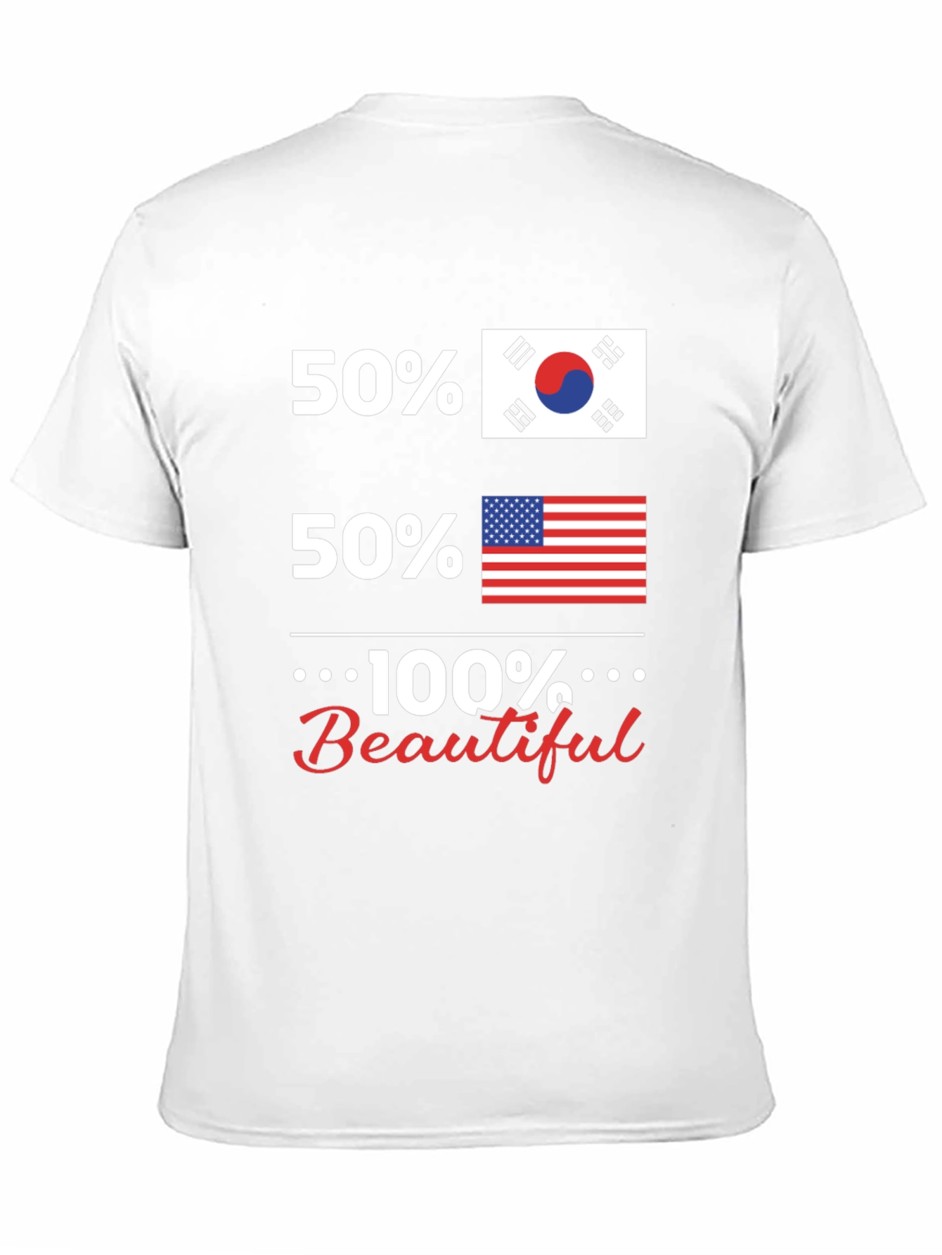 Funny USA Korean Flag 100% Beautiful T-Shirt
