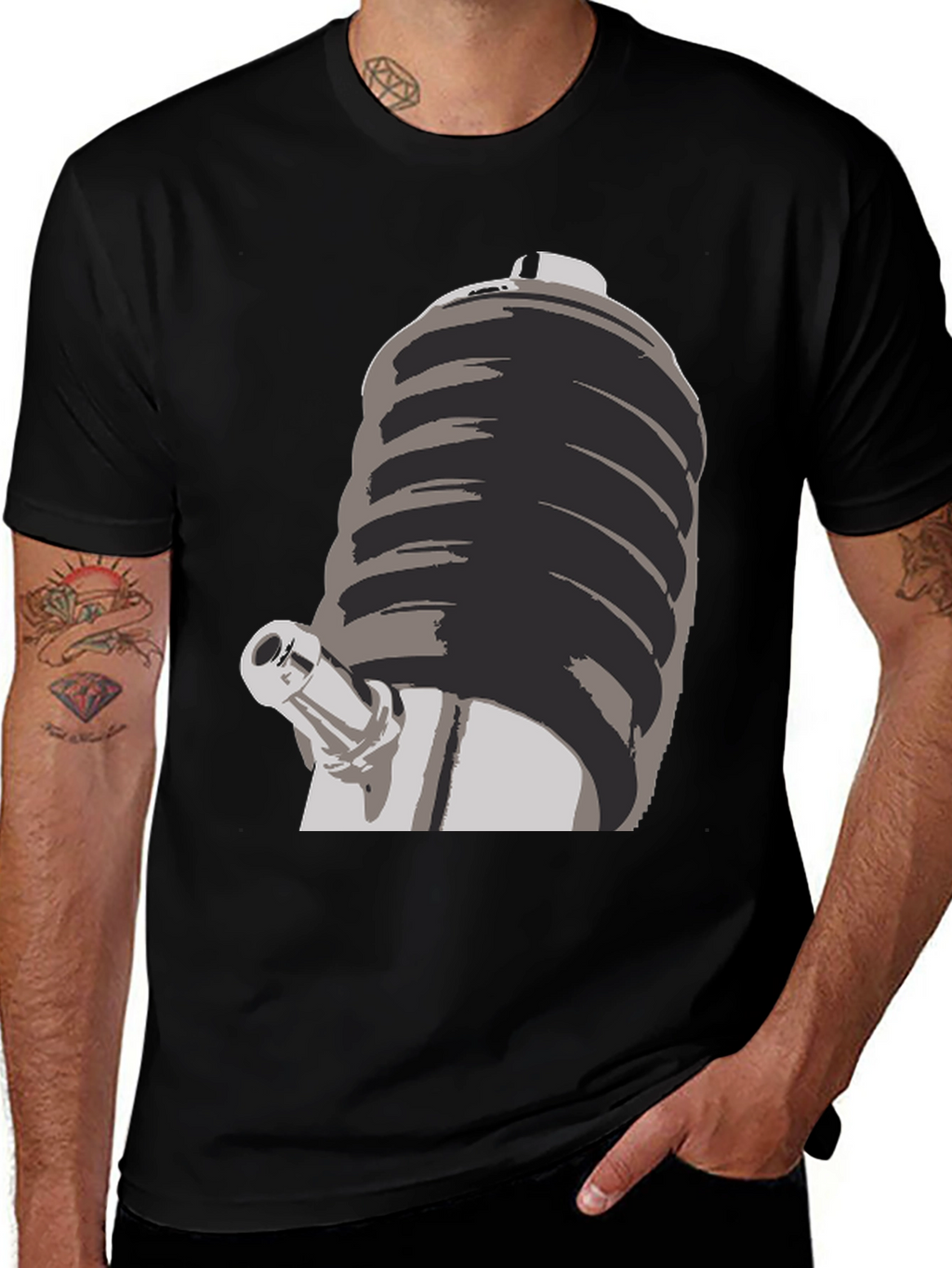 Novelty T-Shirt with Unique Graphic Design