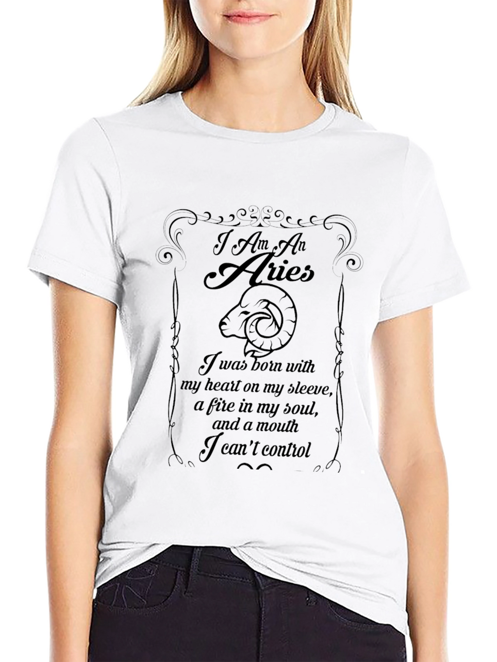 Aries Zodiac Graphic T-Shirt - Expressive Star Sign Tee