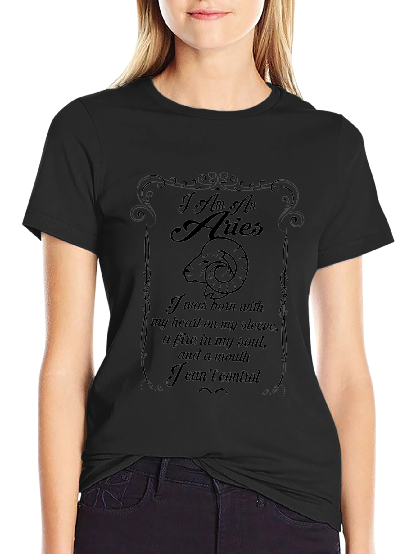 Aries Zodiac Graphic T-Shirt - Expressive Star Sign Tee