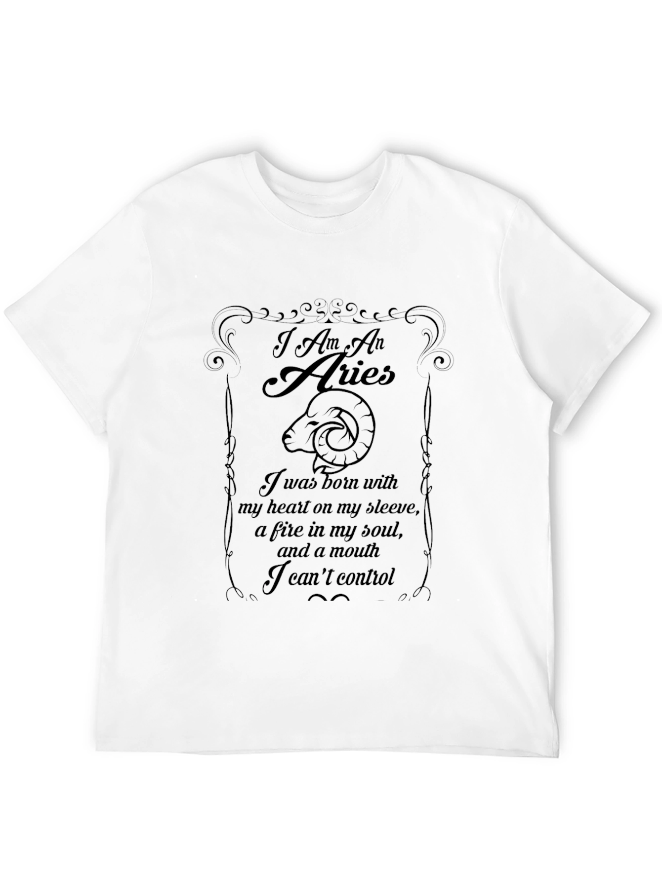 Aries Zodiac Graphic T-Shirt - Expressive Star Sign Tee