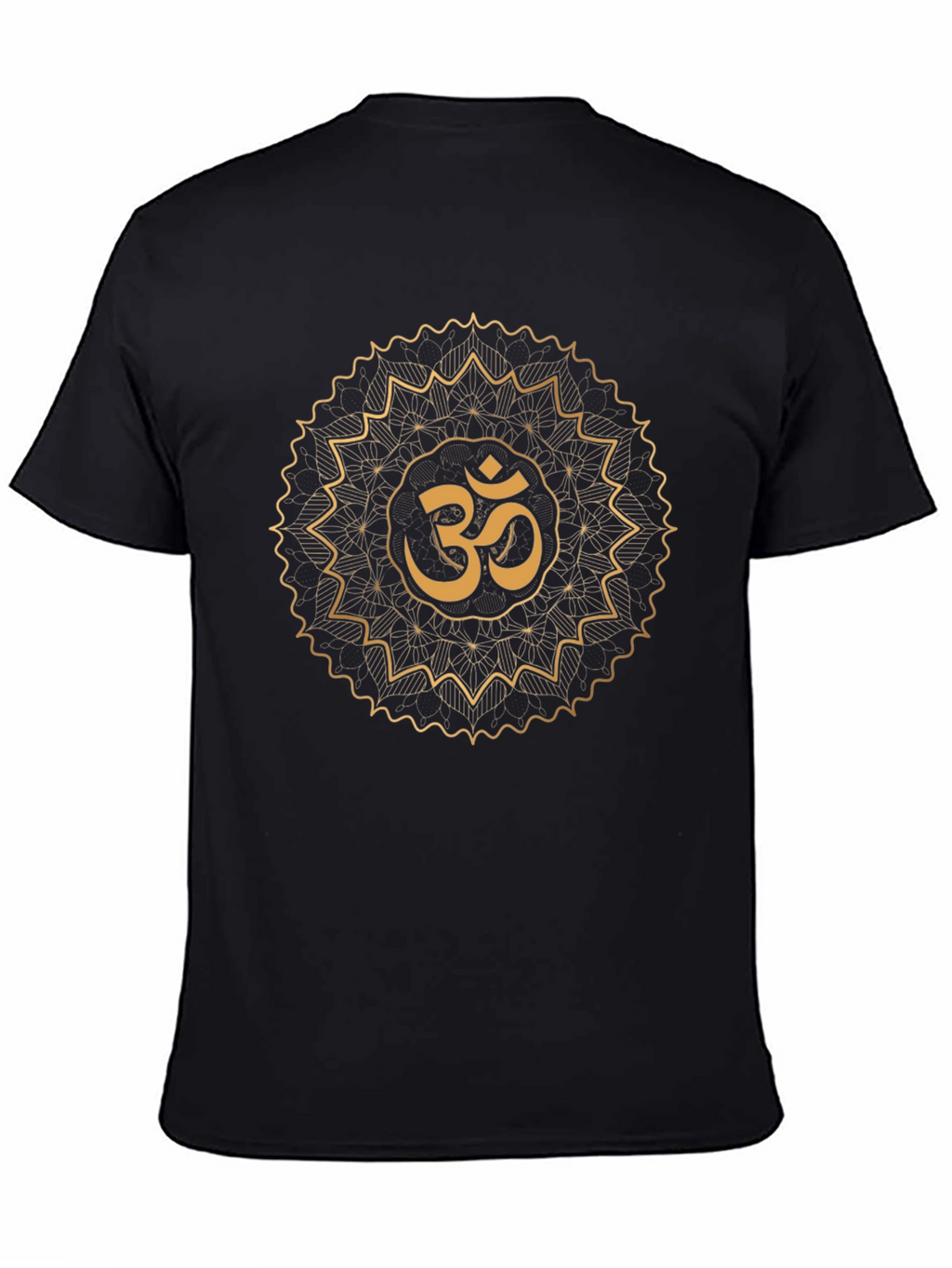 Om Mandala Black T-Shirt - Spiritual Symbol Graphic Tee