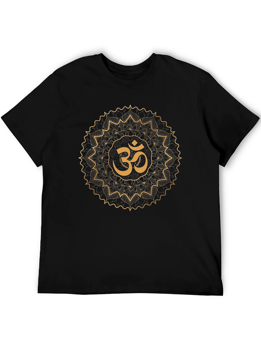 Om Mandala Black T-Shirt - Spiritual Symbol Graphic Tee