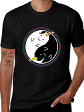 Yin Yang Unicorn Graphic T-Shirt