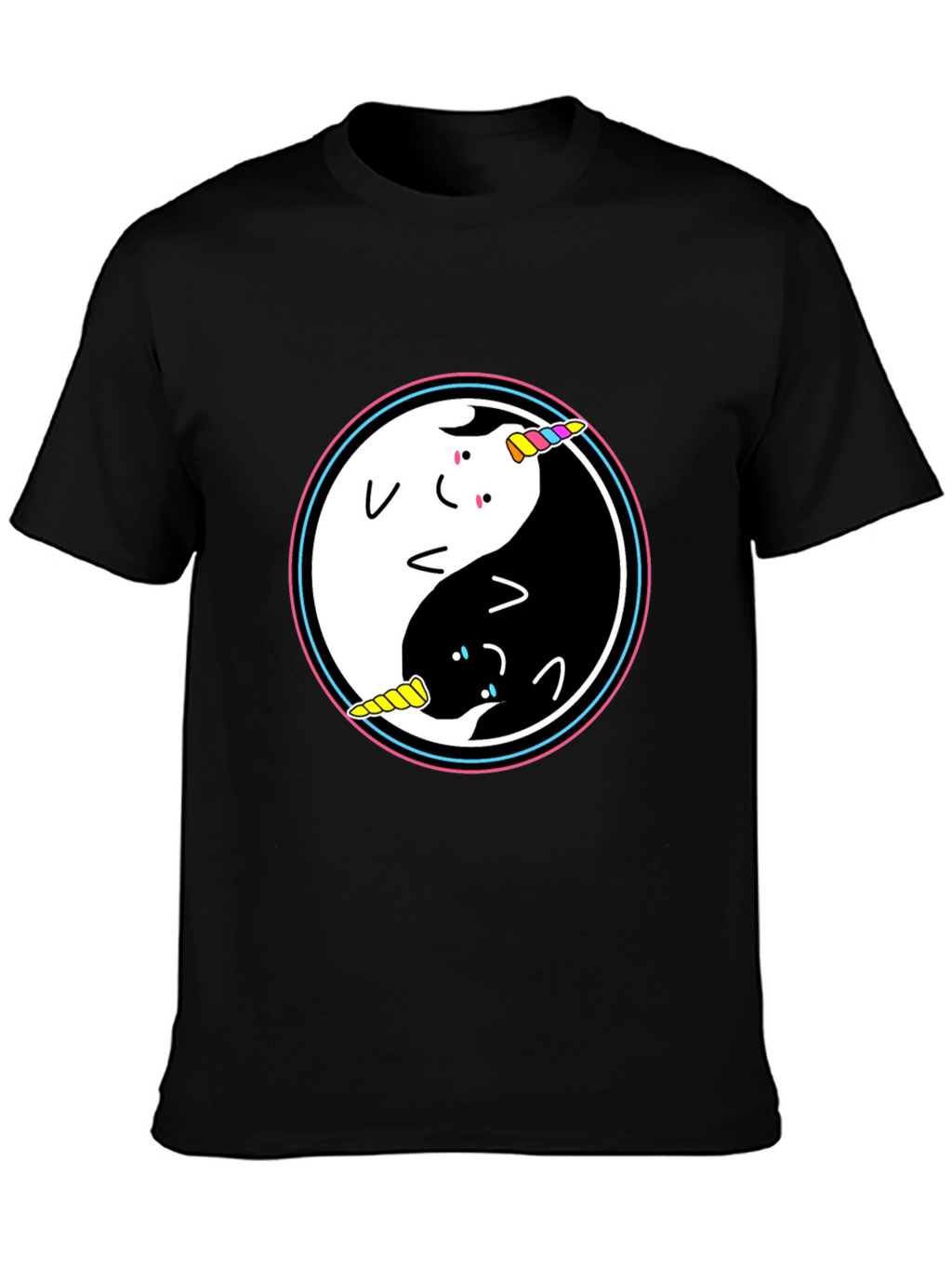 Yin Yang Unicorn Graphic T-Shirt