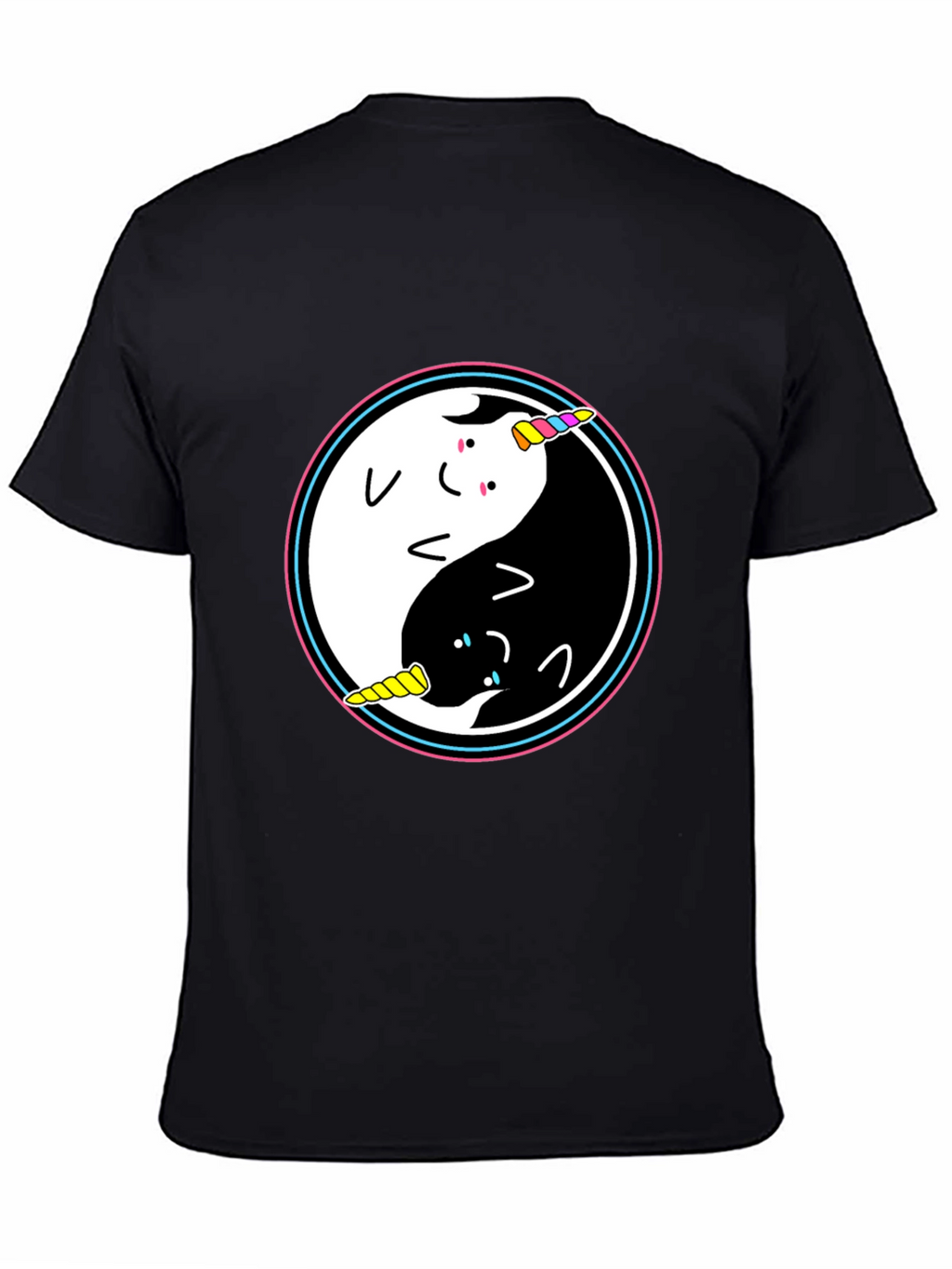 Yin Yang Unicorn Graphic T-Shirt
