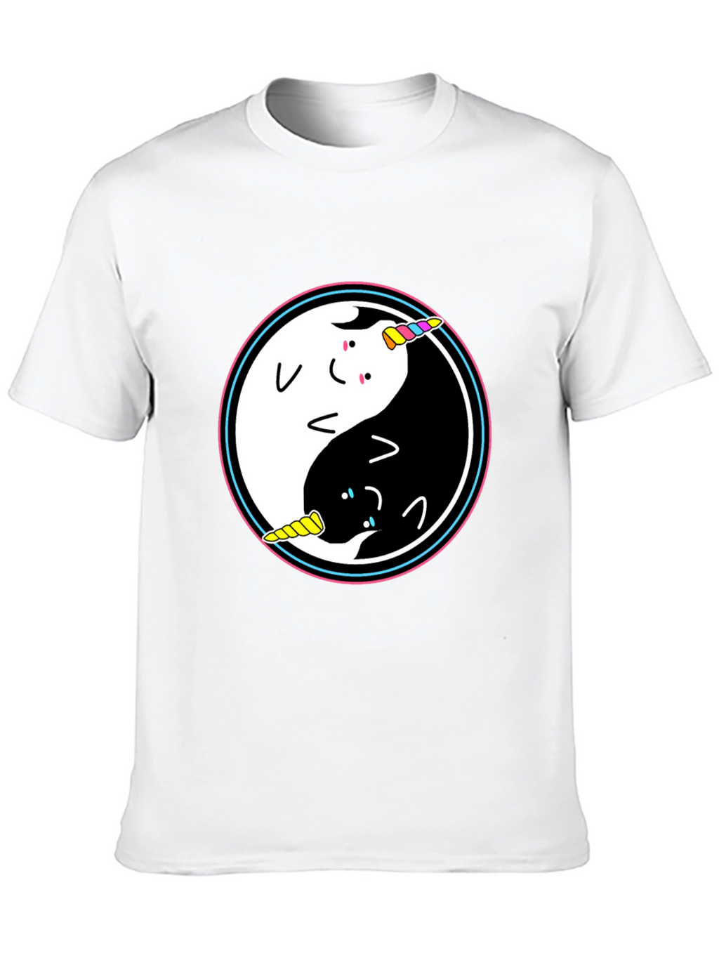 Yin Yang Unicorn Graphic T-Shirt