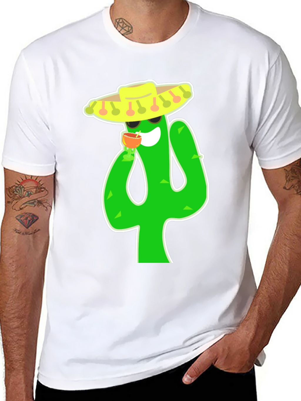 Cactus Fiesta T-Shirt - Black Cotton Tee