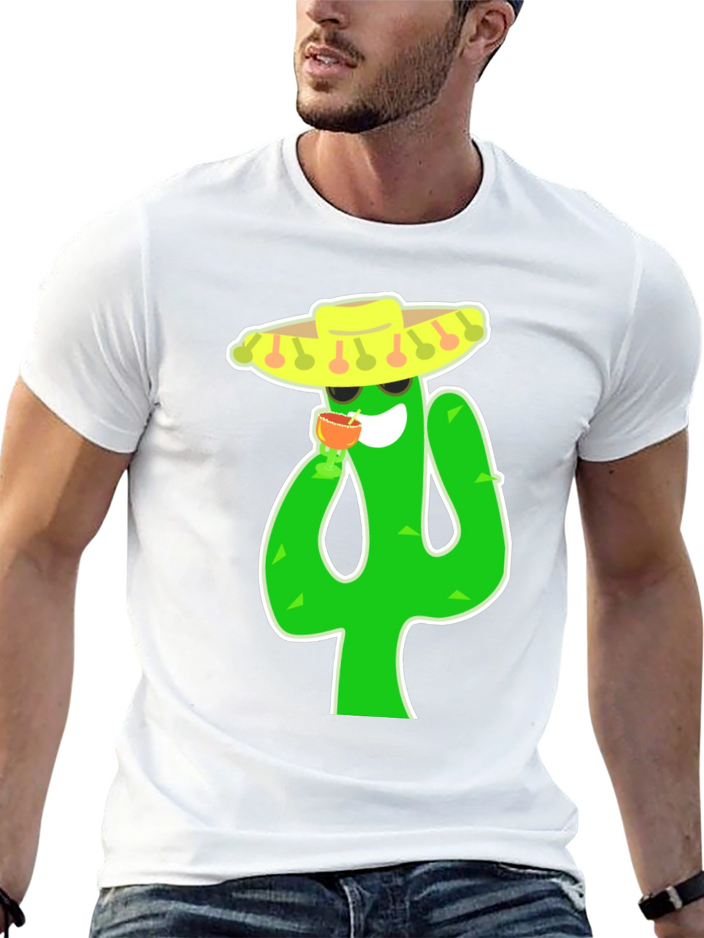 Cactus Fiesta T-Shirt - Black Cotton Tee