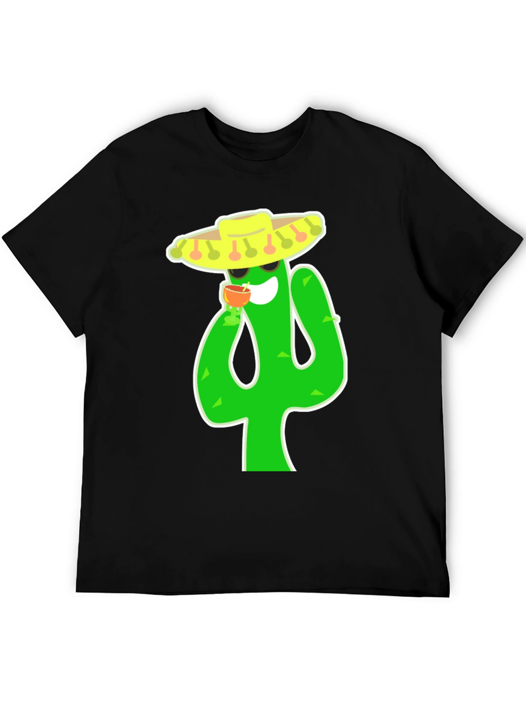 Cactus Fiesta T-Shirt - Black Cotton Tee