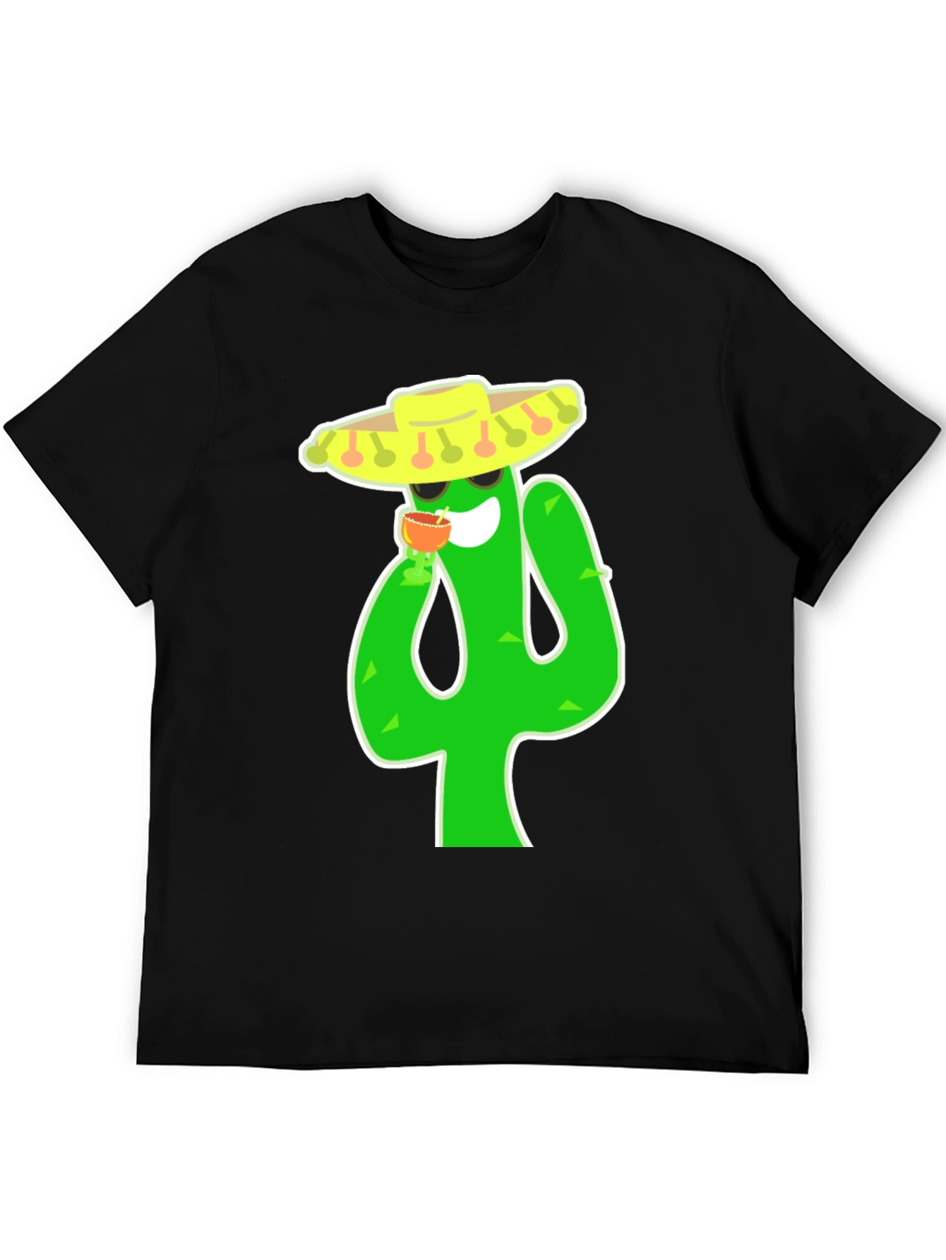 Cactus Fiesta T-Shirt - Black Cotton Tee