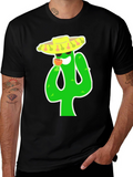 Cactus Fiesta T-Shirt - Black Cotton Tee