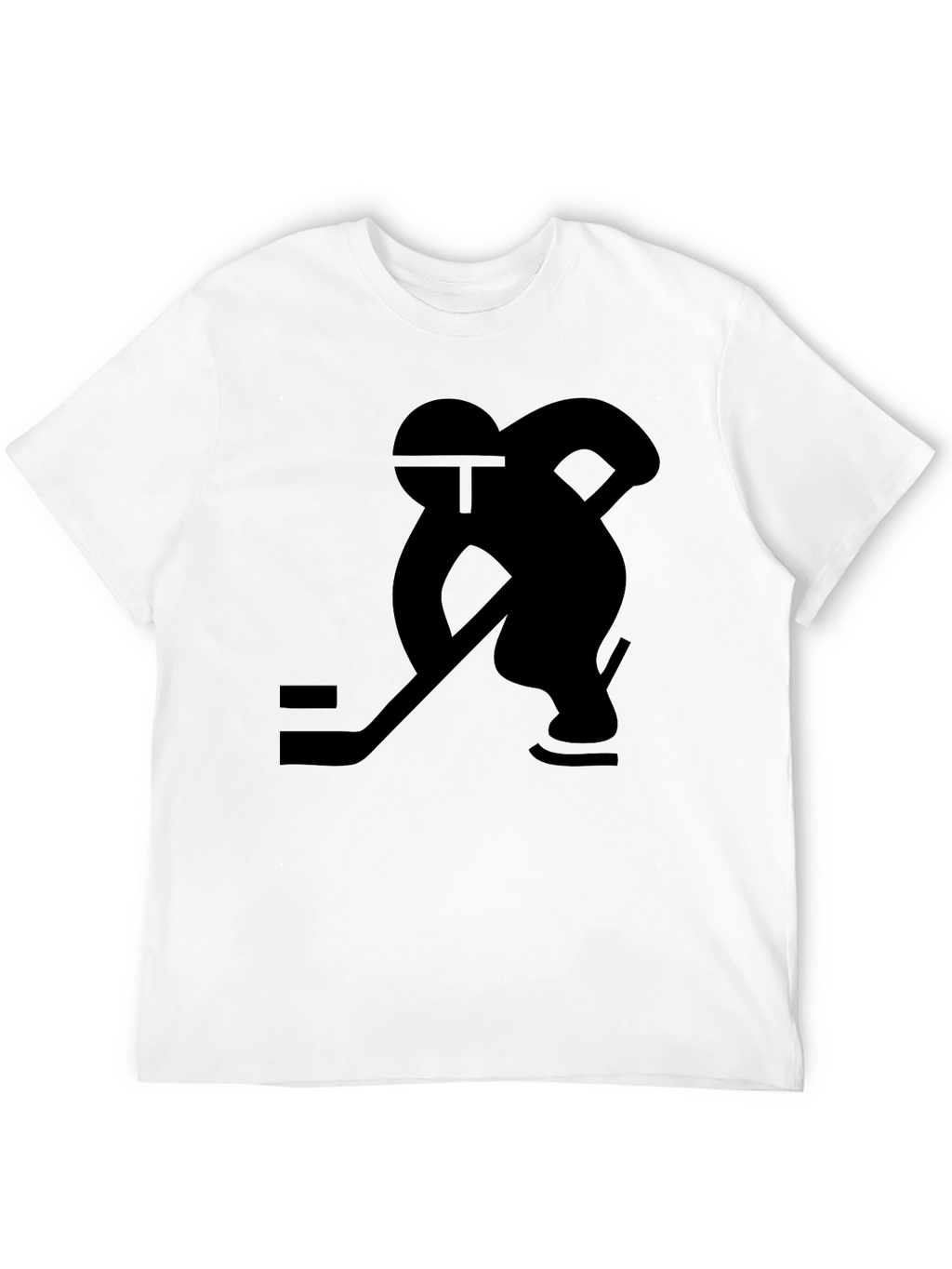 Hockey Player Graphic Black T-Shirt