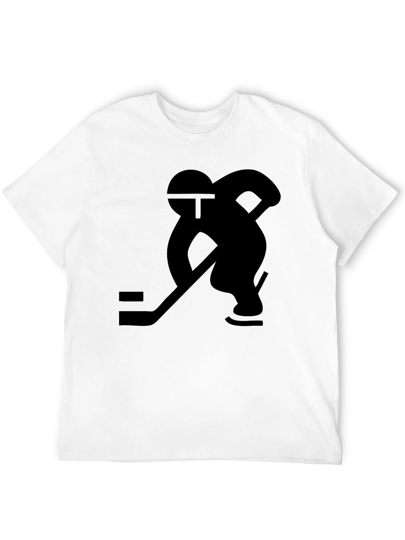 Hockey Player Graphic Black T-Shirt