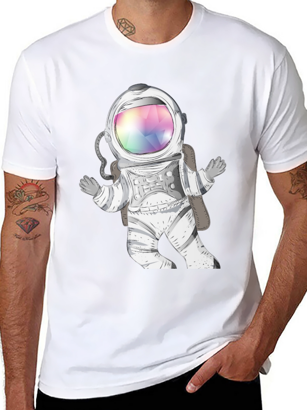 Astronaut Graphic Print T-Shirt