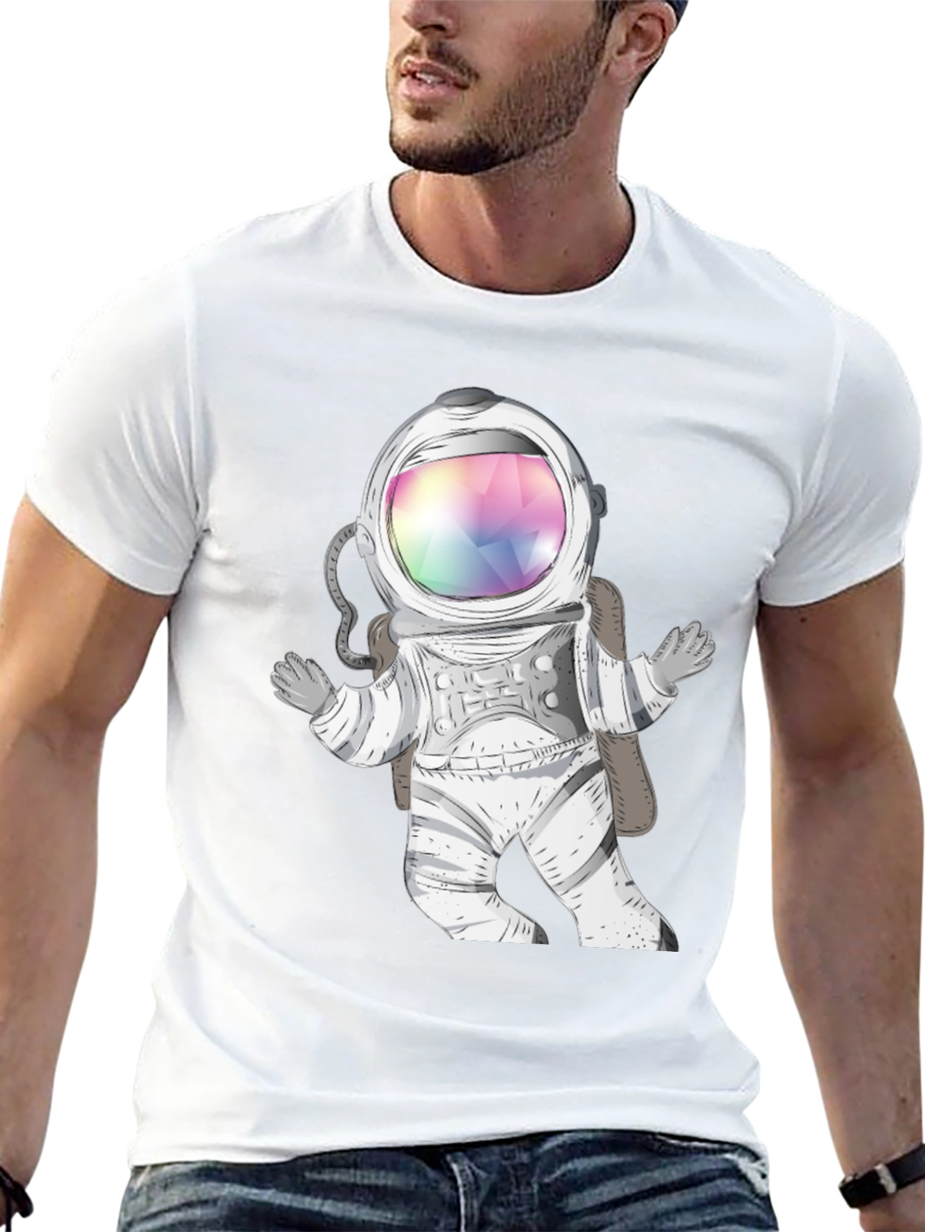 Astronaut Graphic Print T-Shirt