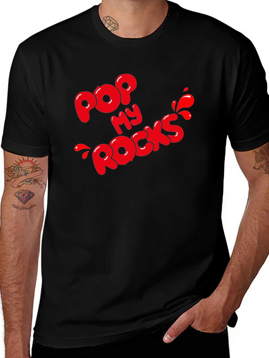 Pop My Rocks Graphic Tee - Black