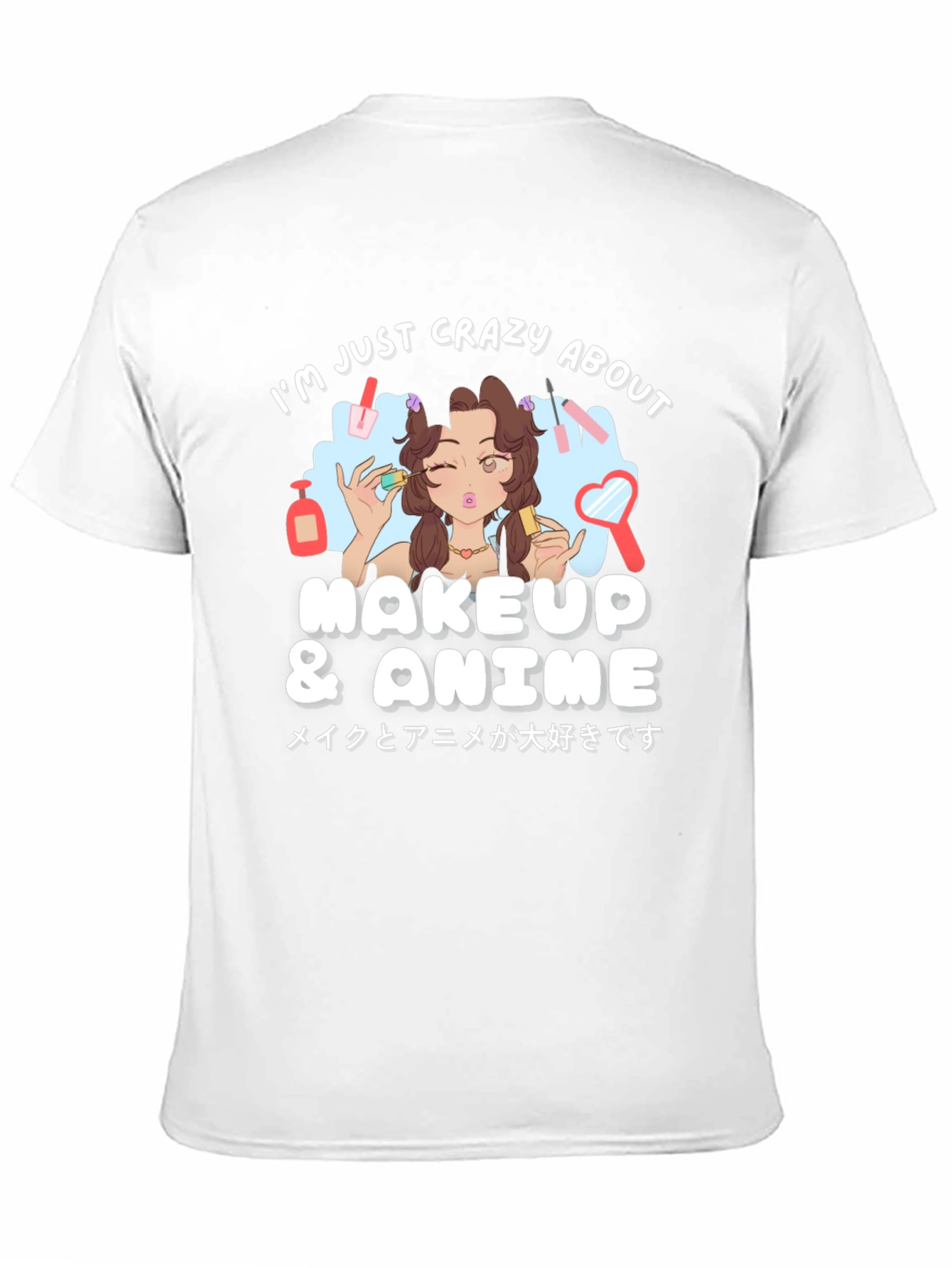 Crazy About Makeup & Anime Black T-Shirt
